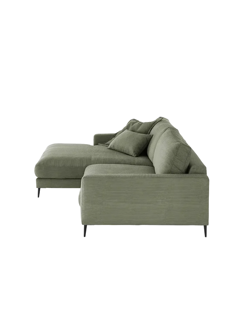 Uptown 2.0 – Ecksofa Longchair long groß mit Armlehne links – 1,5-Sitzer mit Armlehne rechts