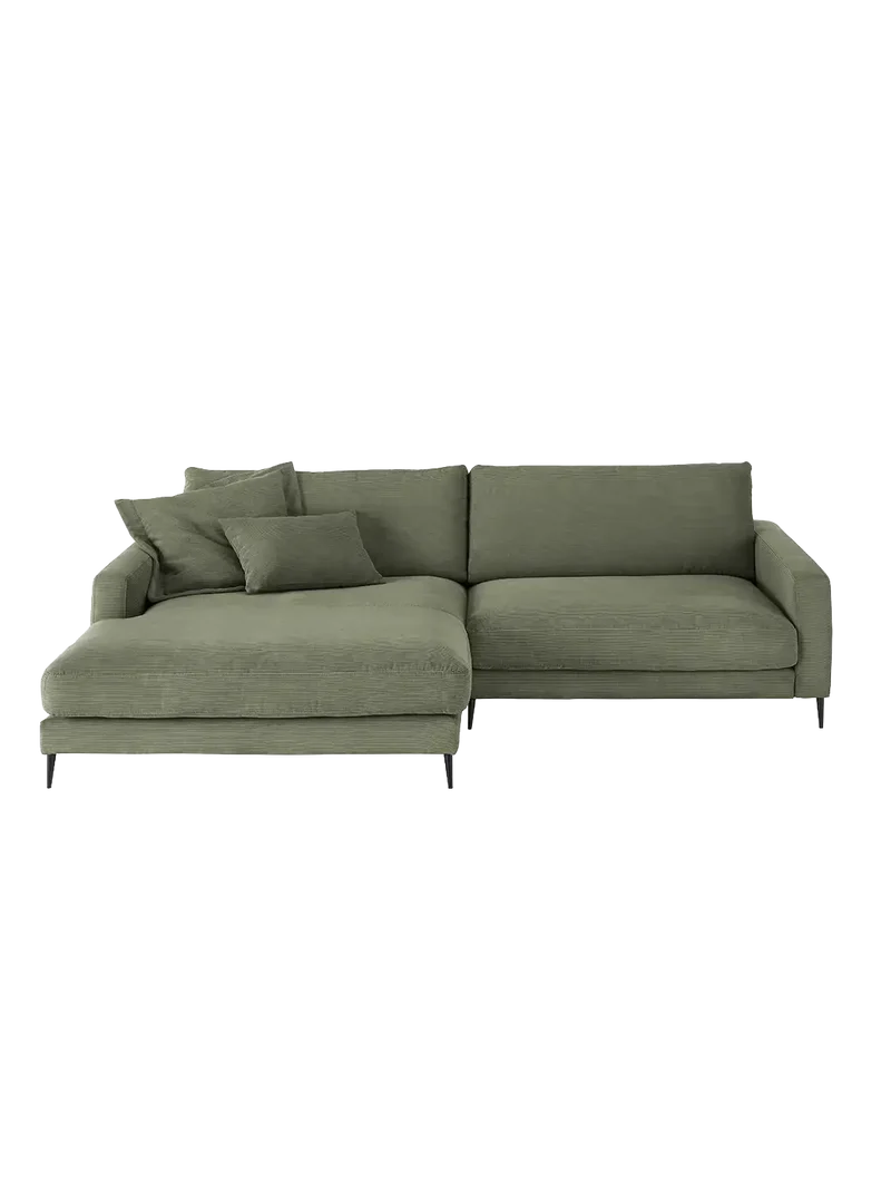 Uptown 2.0 – Ecksofa Longchair long groß mit Armlehne links – 1,5-Sitzer mit Armlehne rechts