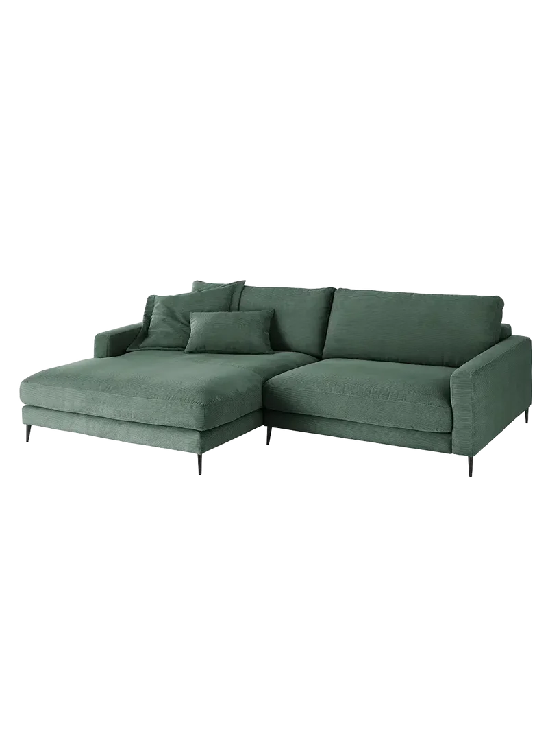 Uptown 2.0 – Ecksofa Longchair long groß mit Armlehne links – 1,5-Sitzer mit Armlehne rechts