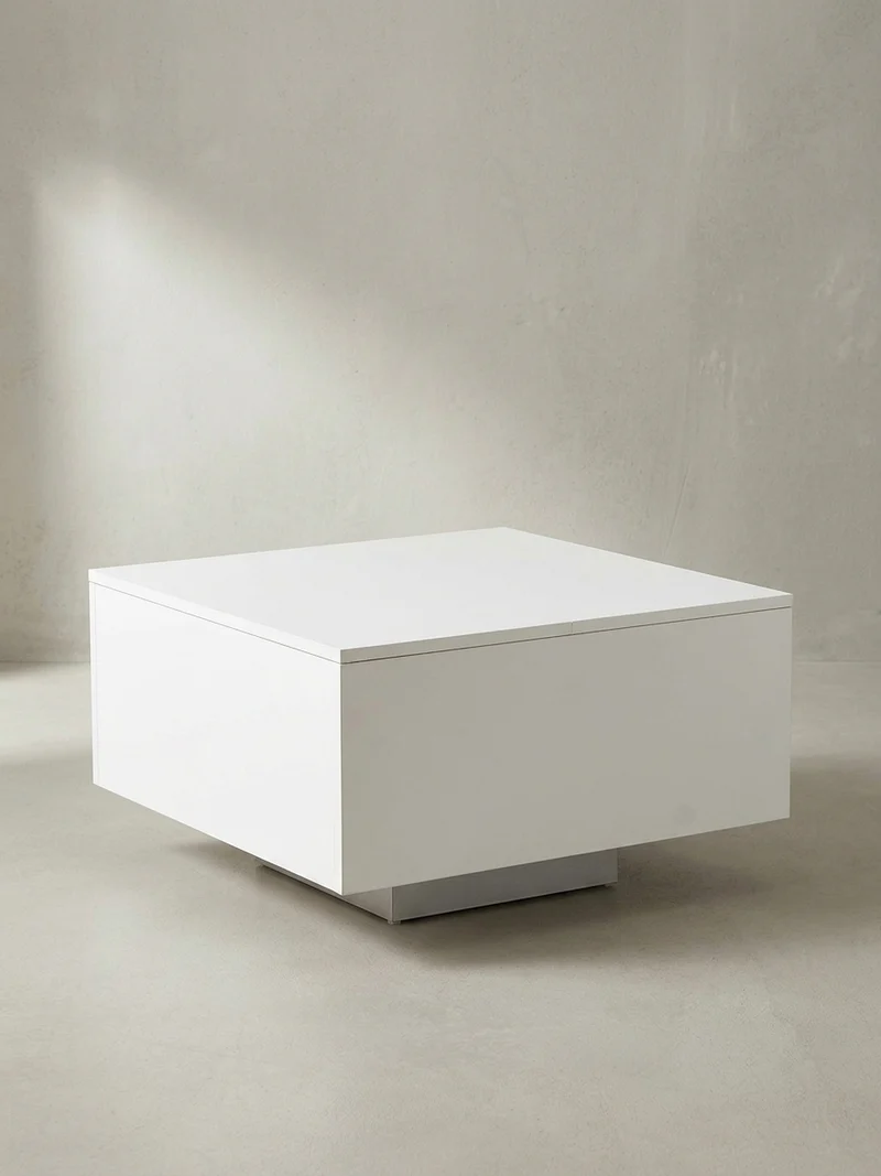 Couchtisch aus Holz, Puristisches Design, C-Form