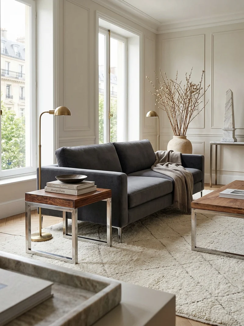 Couchtisch Massivholz Metallgestell Pflegeleicht