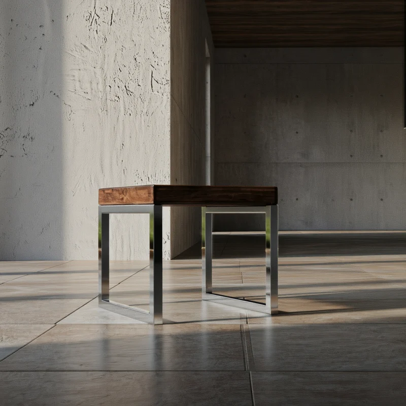 Couchtisch Massivholz Metallgestell Pflegeleicht