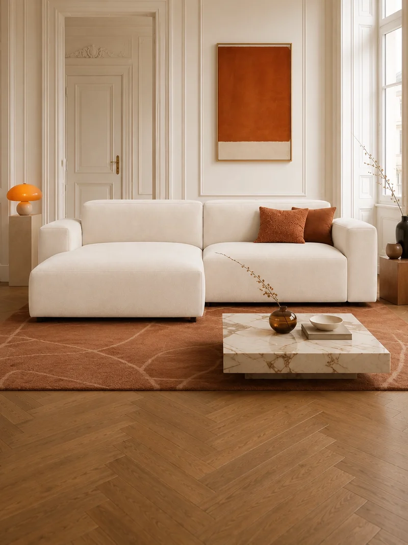 FLEXLUX Lucera 1,5-Sitzer mit Récamiere rechts