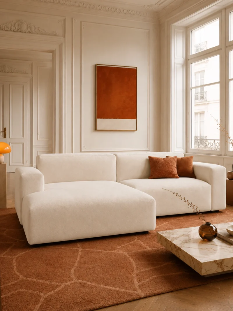 FLEXLUX Lucera 1,5-Sitzer mit Récamiere rechts
