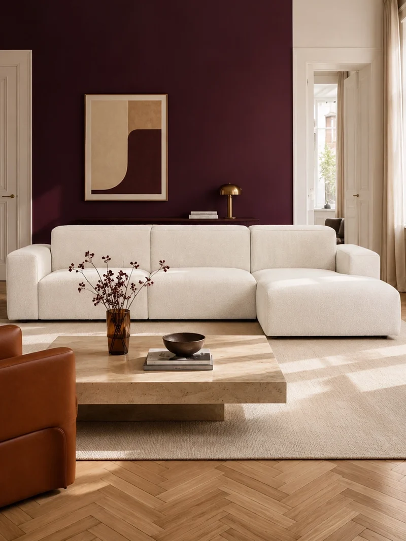 FLEXLUX Lucera 2,5-Sitzer mit Récamiere rechts