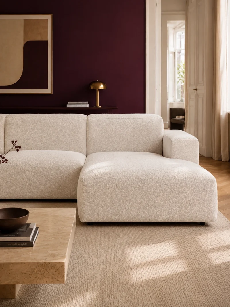 FLEXLUX Lucera 2,5-Sitzer mit Récamiere rechts