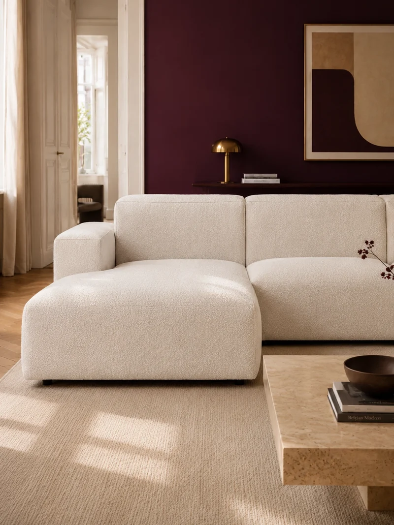 FLEXLUX Lucera 2,5-Sitzer mit Récamiere links