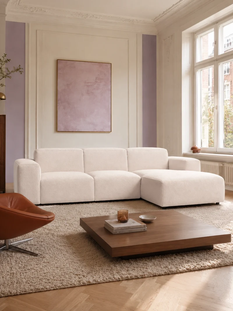 FLEXLUX Lucera 2-Sitzer mit Récamiere rechts