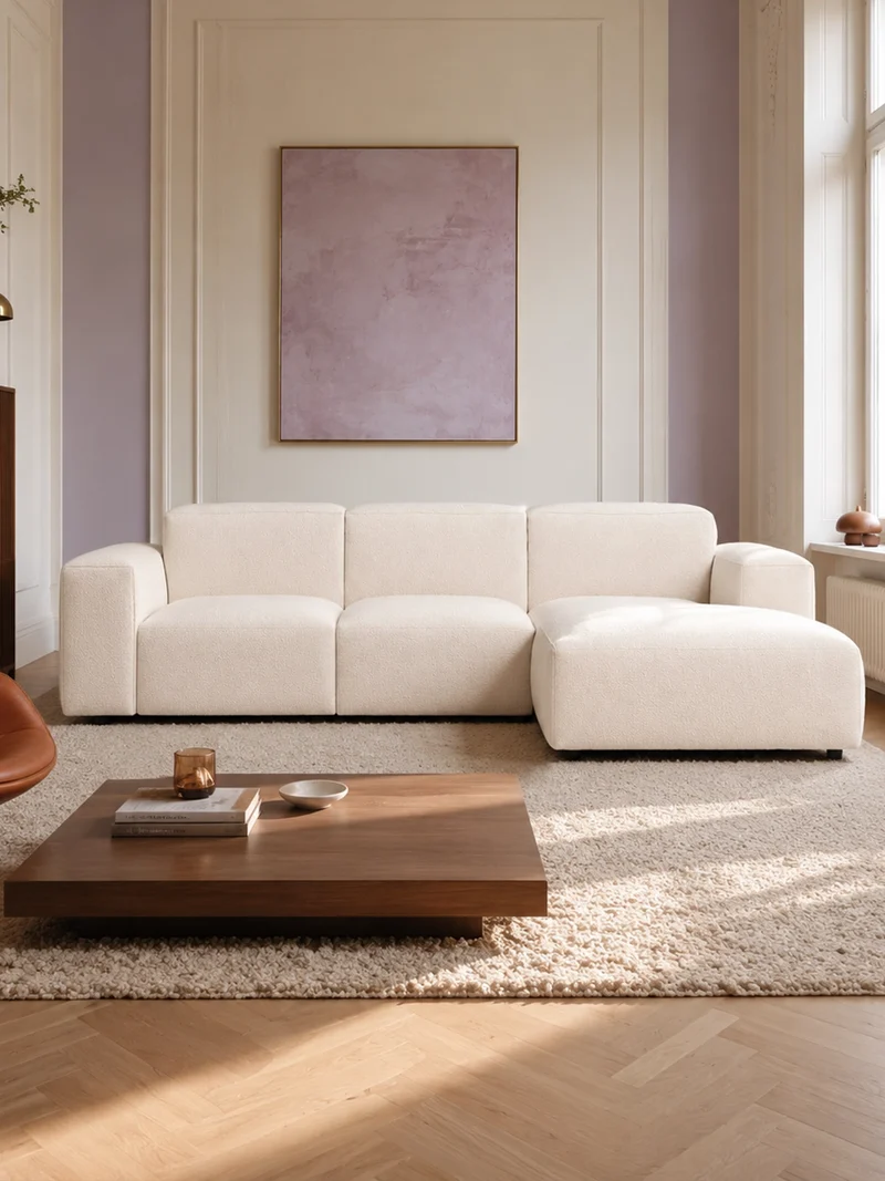 FLEXLUX Lucera 2-Sitzer mit Récamiere rechts