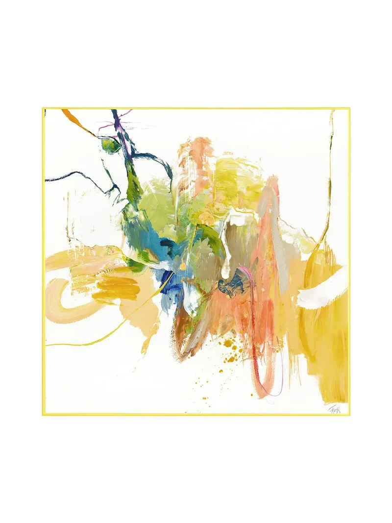 Leinwandbild Confidential Yellow | Mixed Paintings