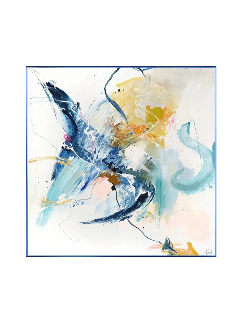 Leinwandbild Confidential Blue | Mixed Paintings