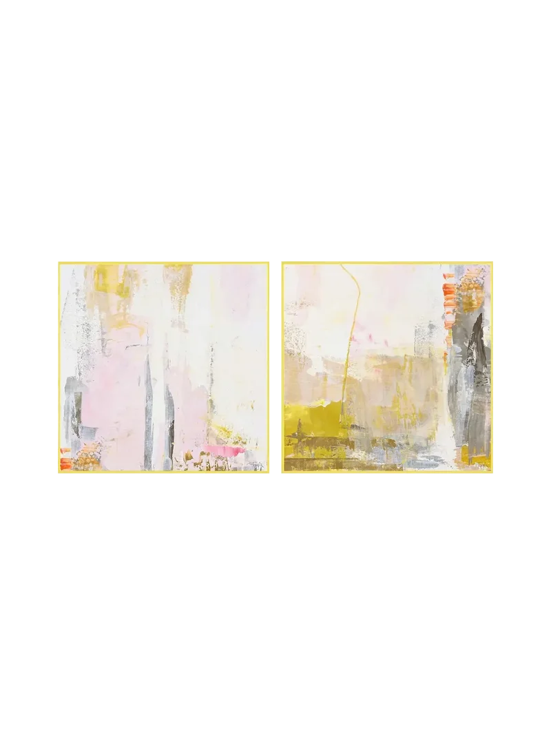 Leinwandbild New Age Yellow 2+3 (2er-Set) | Mixed Paintings