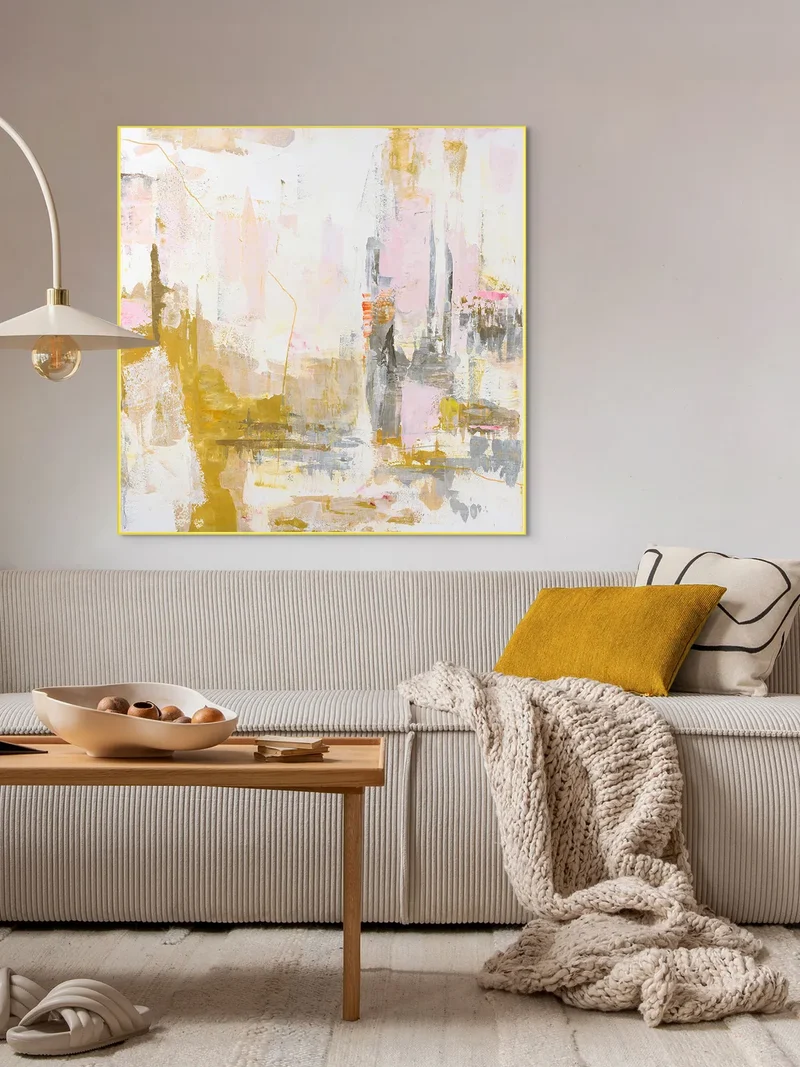Leinwandbild New Age Yellow 1 | Mixed Paintings