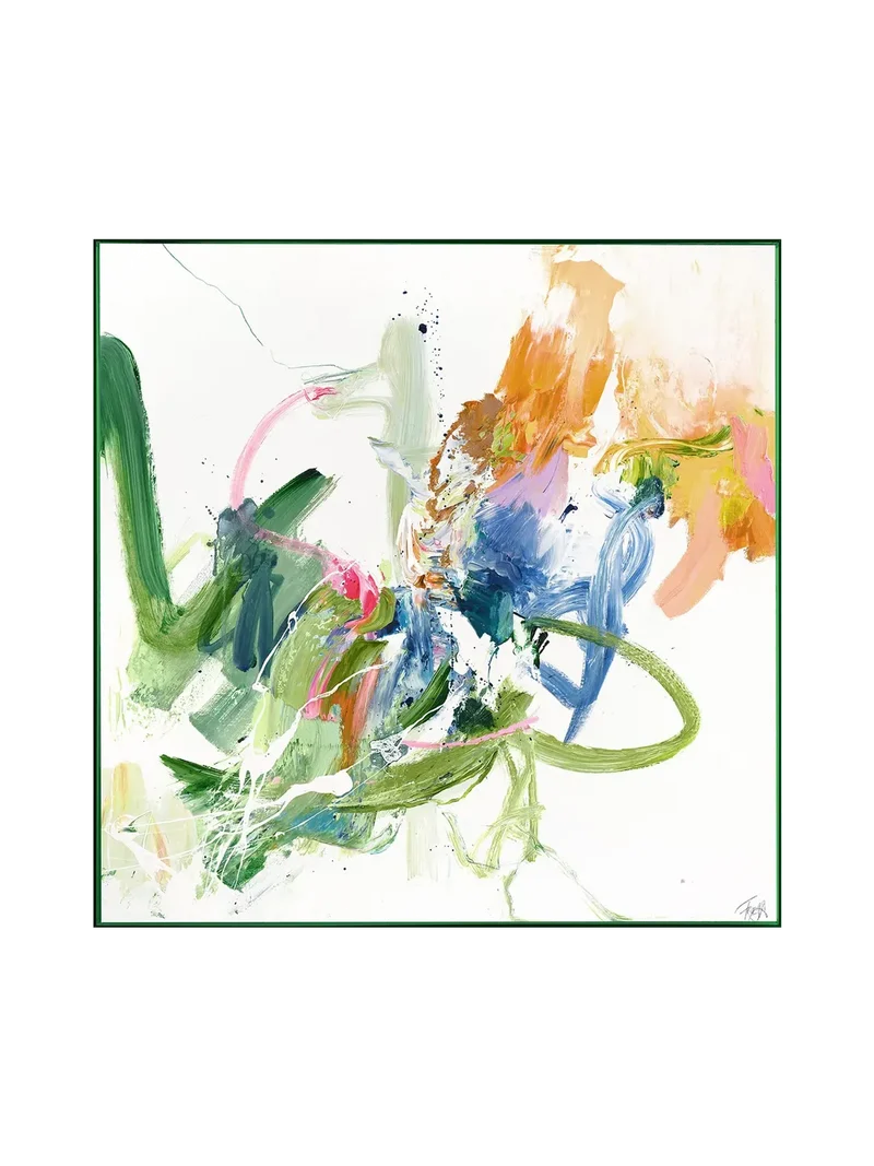 Leinwandbild Confidential Green | Mixed Paintings