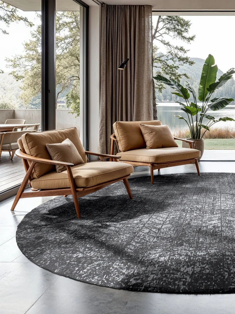 Mad Men Harlem Contrast Runder Teppich