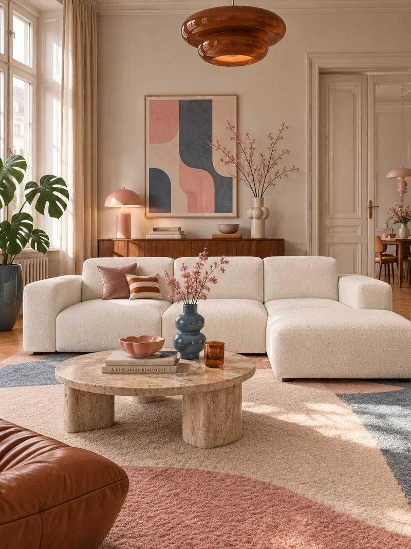 FLEXLUX Lucera 3-Sitzer mit Récamiere links