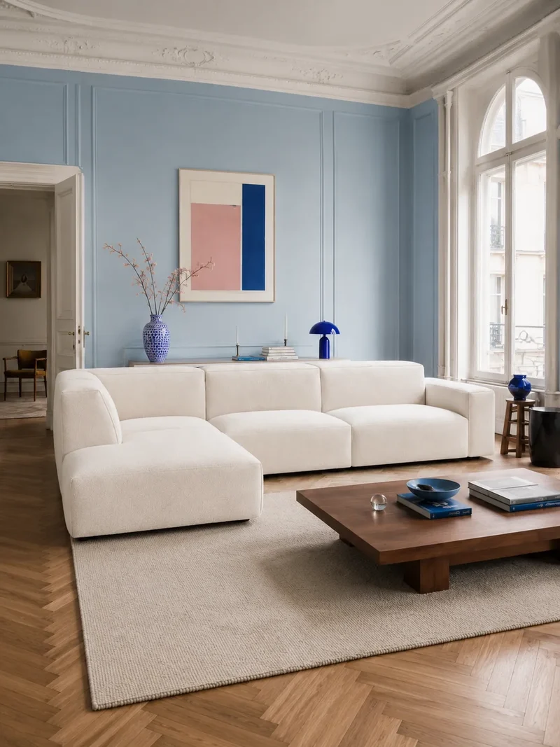 FLEXLUX Lucera 3-Sitzer mit Open End rechts