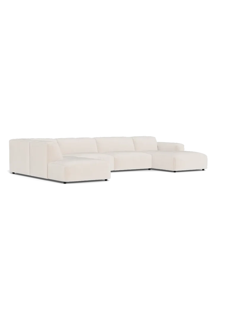 FLEXLUX Lucera 3-Sitzer mit Open End und Récamiere rechts