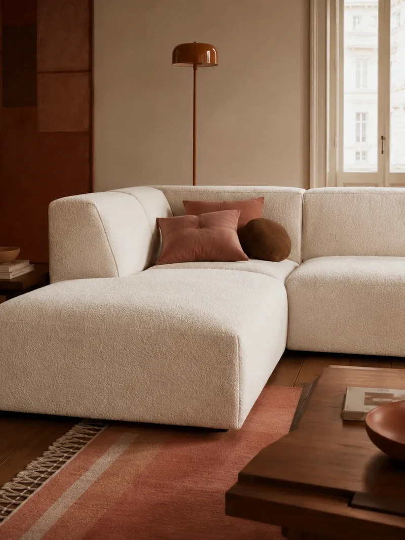 FLEXLUX Lucera 3-Sitzer mit Open End und Récamiere rechts