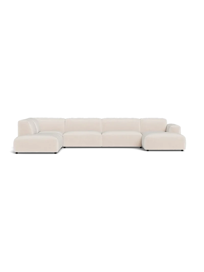 FLEXLUX Lucera 3-Sitzer mit Open End und Récamiere rechts