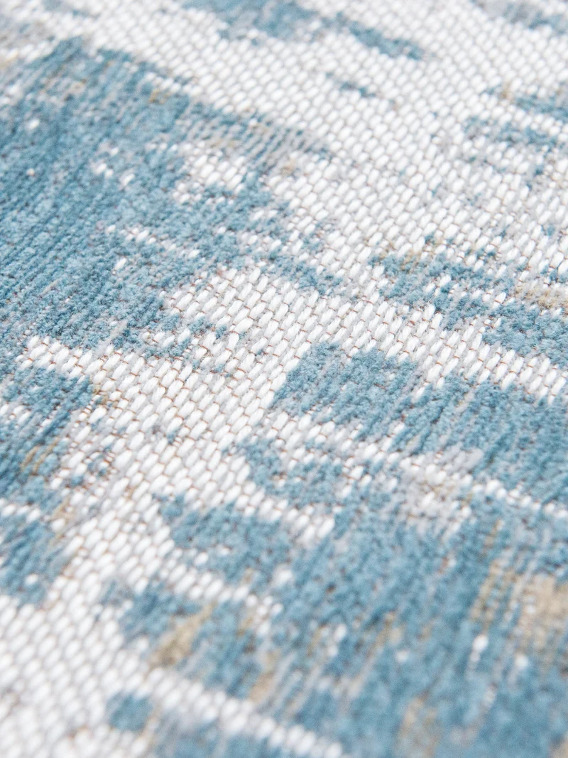Atlantic Streaks Long Island Blue Runder Teppich