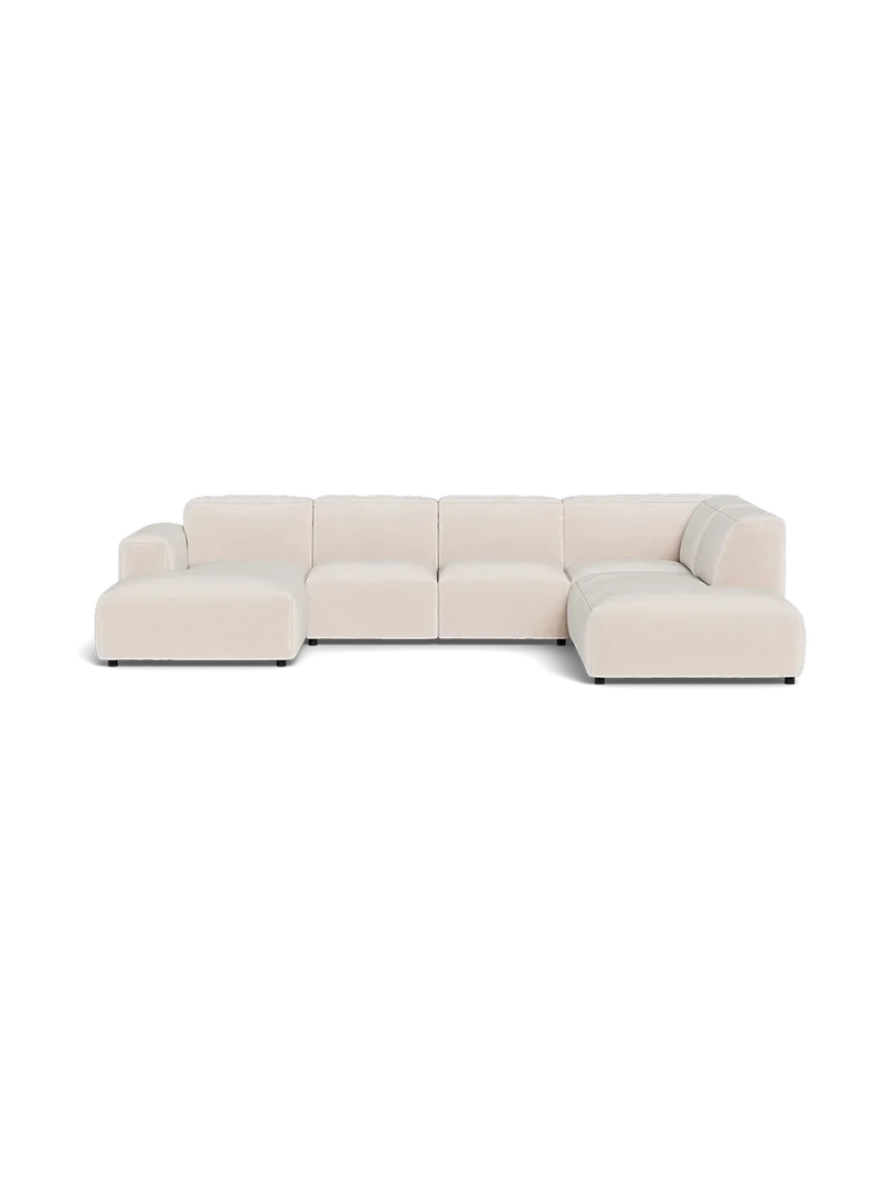 FLEXLUX Lucera 2-Sitzer mit Open End und Récamiere links