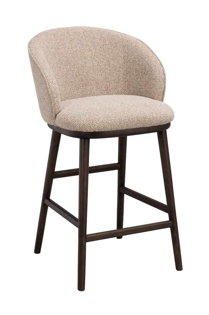 Barstuhl June beige, Eiche braun