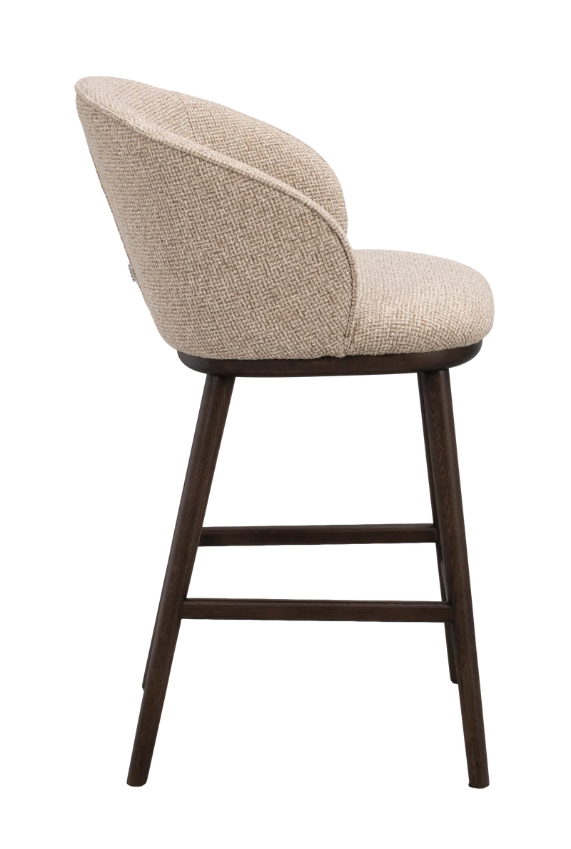 Barstuhl June beige, Eiche braun