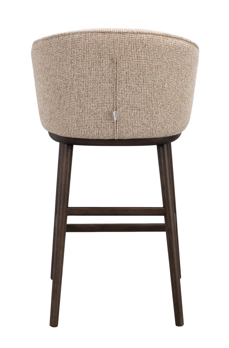 Barstuhl June beige, Eiche braun