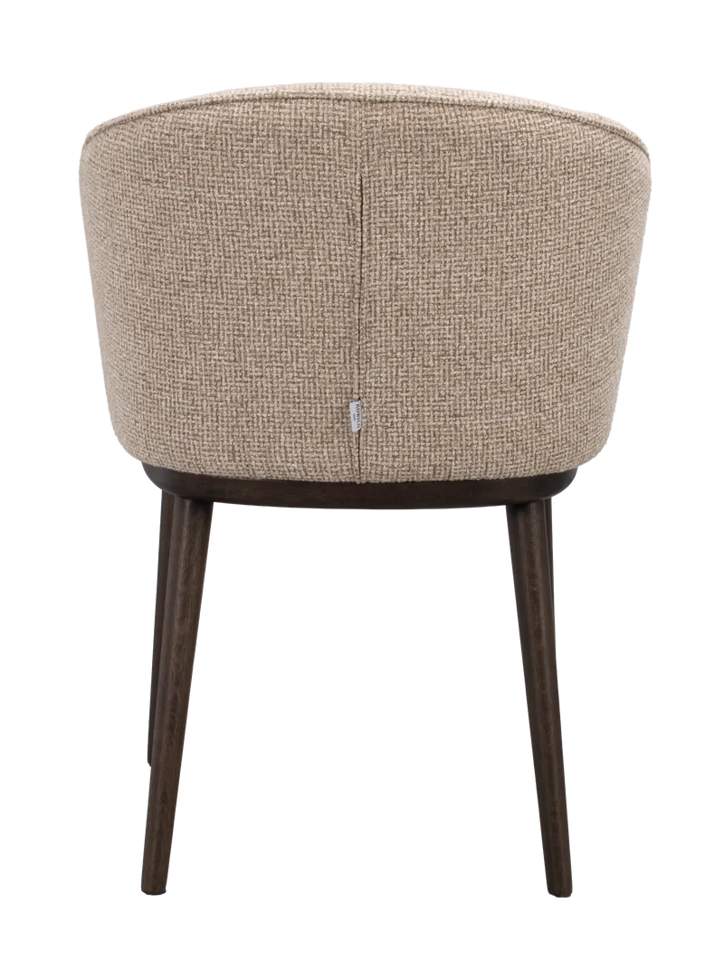 Polsterstuhl June beige, Eiche braun