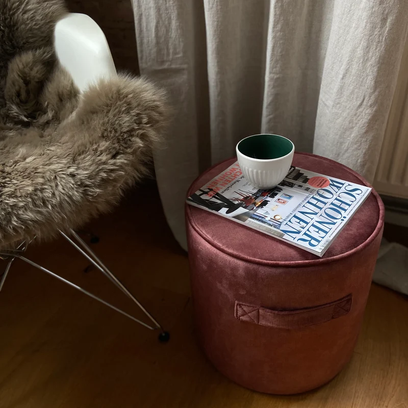 Hocker | Daisy in rosa