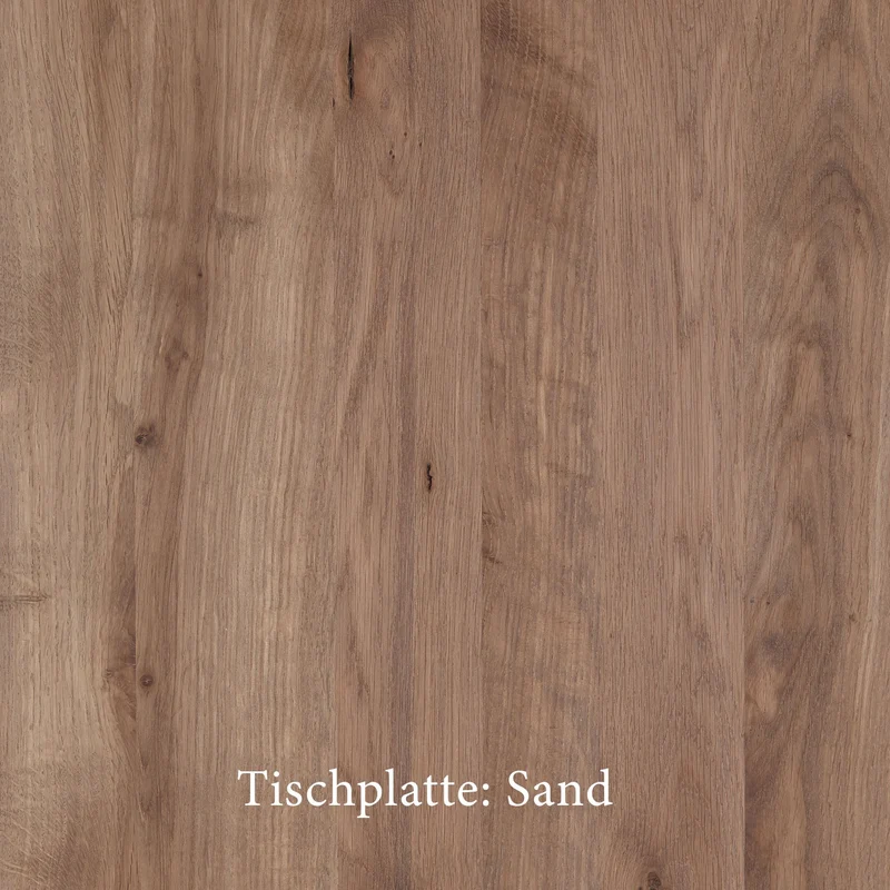 Esstisch | Lara Sand aus Eiche, lackiert auf Metallbeinen