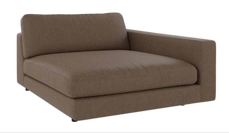 Chaiselongue Ecke rechts, braun