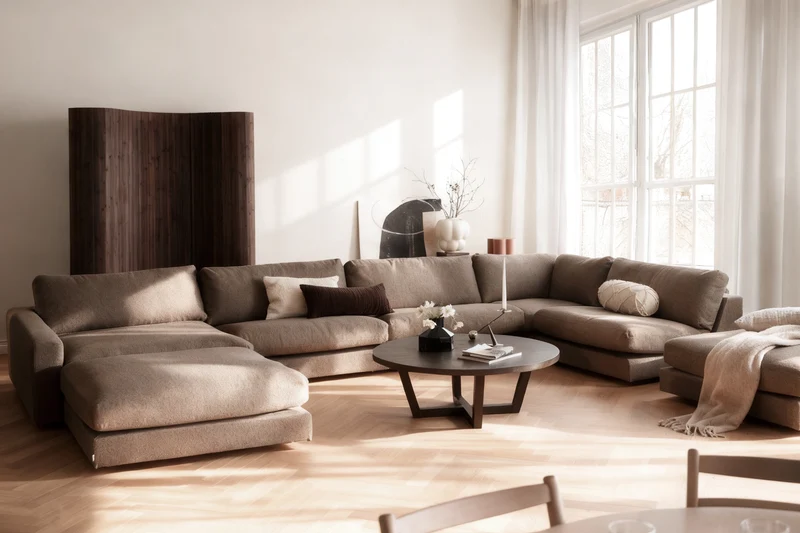Chaiselongue Ecke links, braun