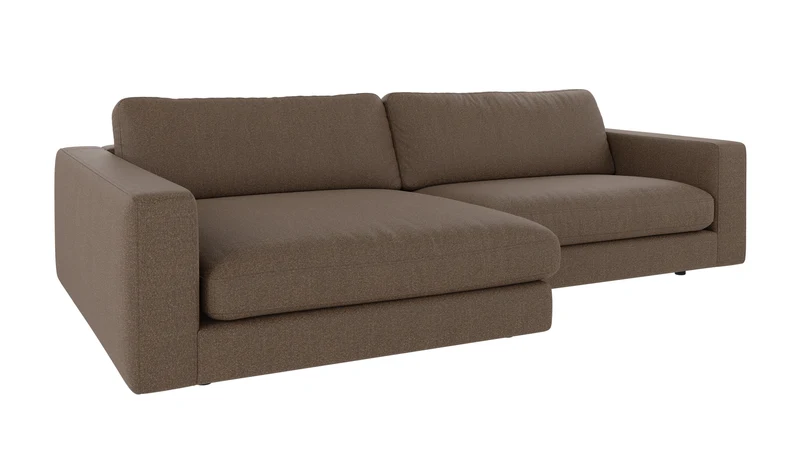 Chaiselongue Ecke links, braun