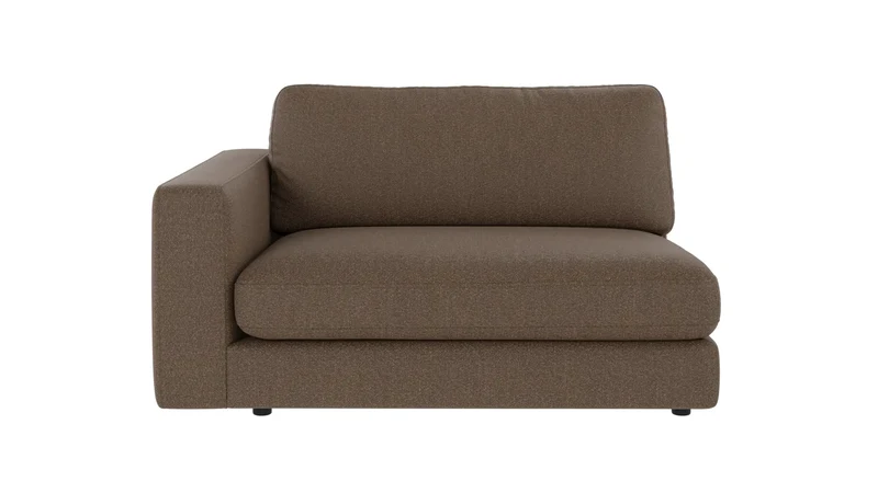 Loungesofa Modul Ecke links, braun
