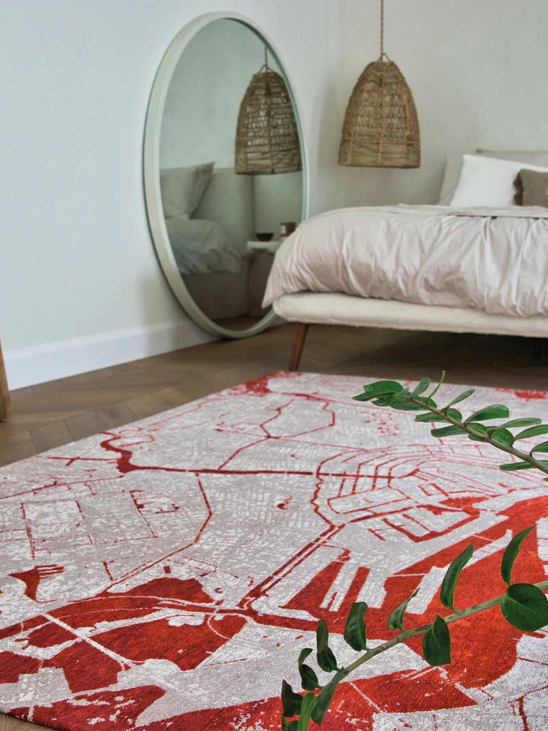 Cities Amsterdam Orange Cut Teppich