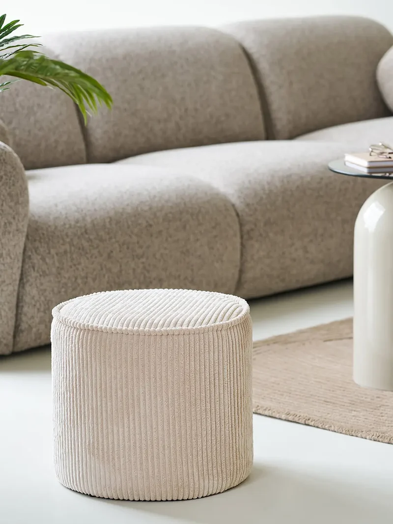 Taupo Pouf Cord, beige