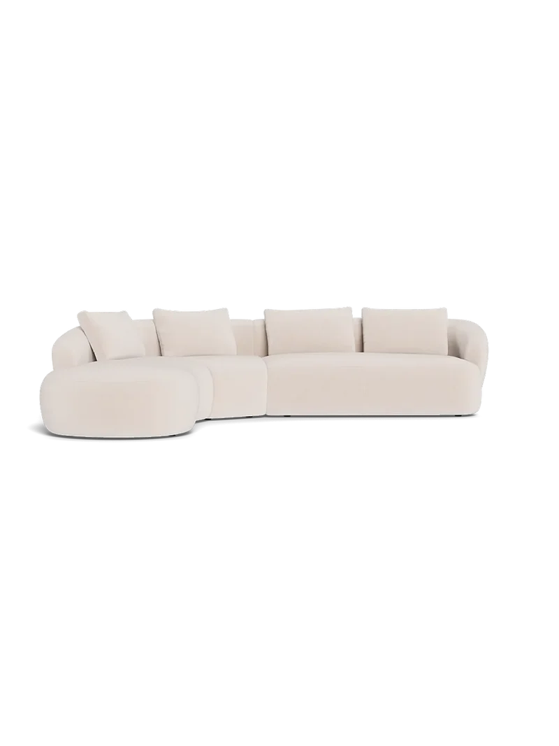 FLEXLUX Torino 2,5-Sitzer mit Récamiere XL links