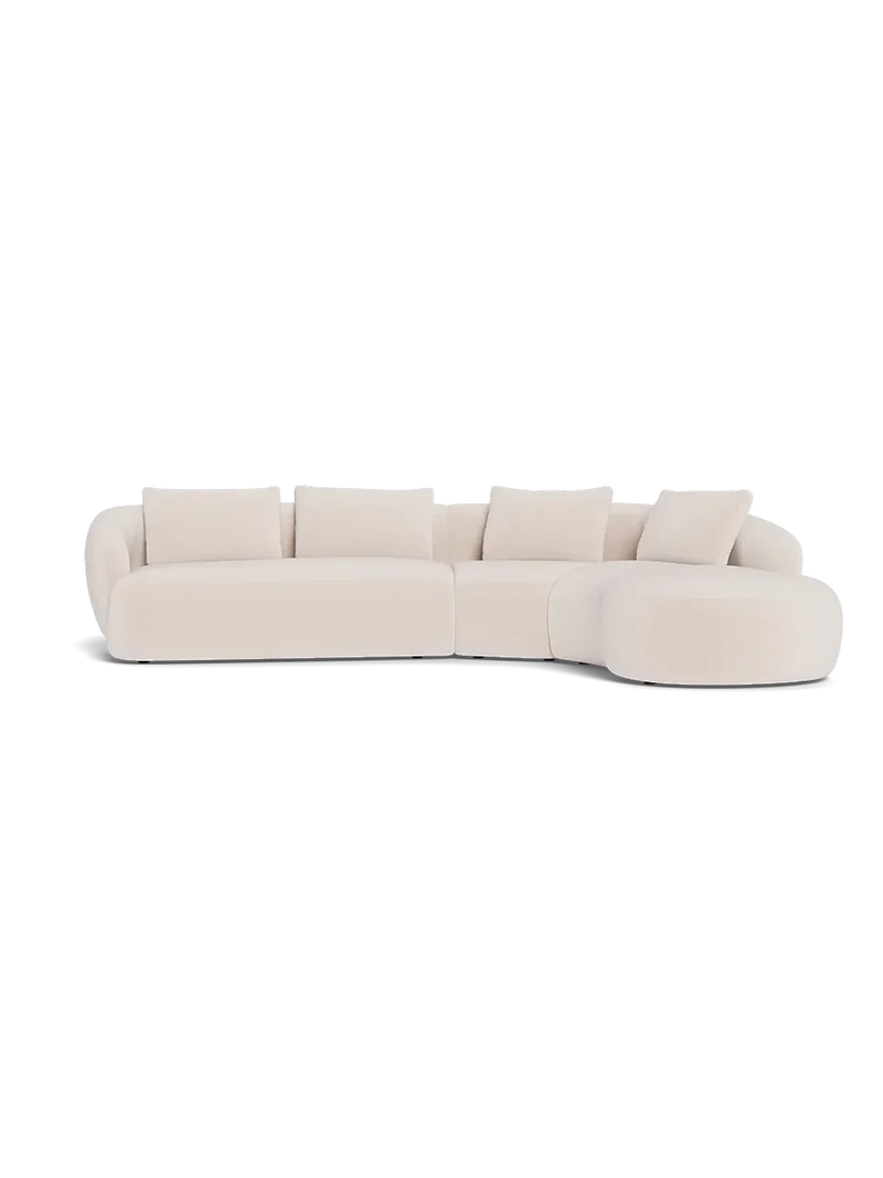 FLEXLUX Torino 2,5-Sitzer mit Récamiere XL rechts