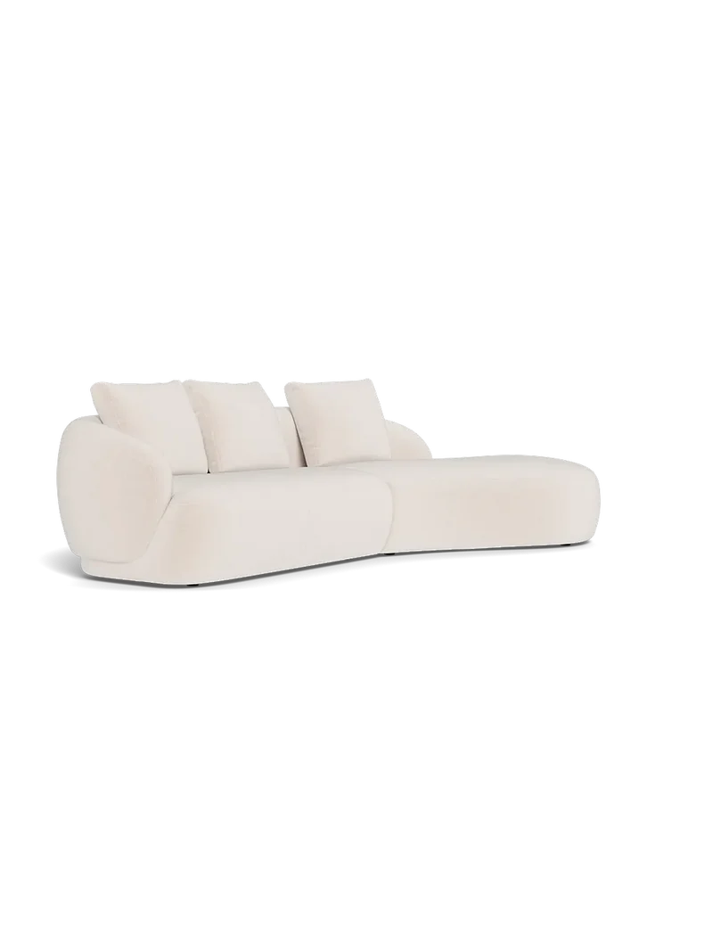 FLEXLUX Torino 2,5-Sitzer mit Récamiere rechts