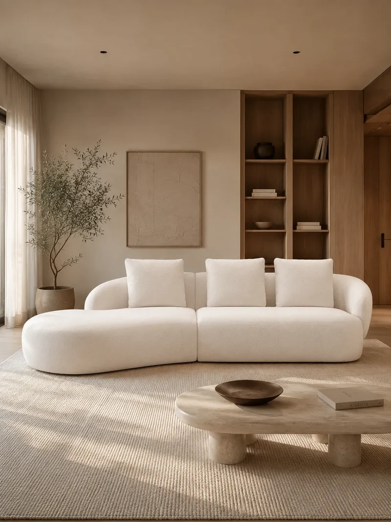FLEXLUX Torino 2,5-Sitzer mit Récamiere links