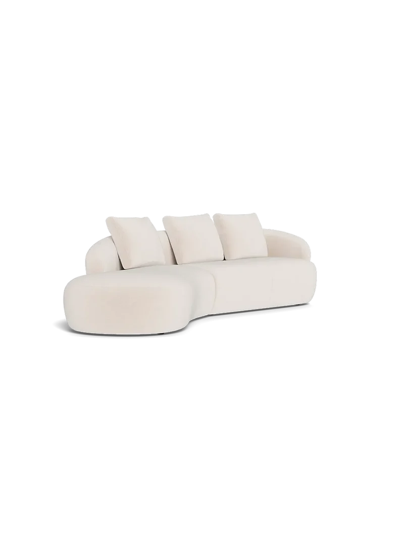 FLEXLUX Torino 2,5-Sitzer mit Récamiere links