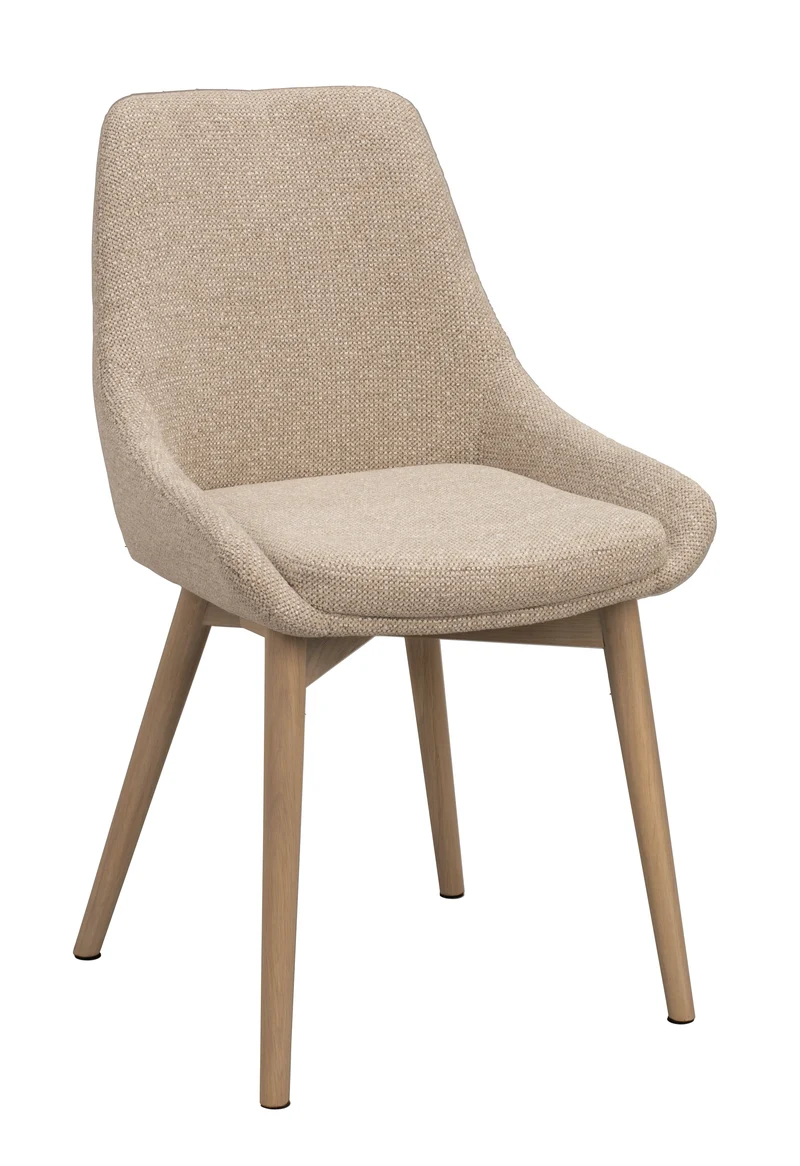 Polsterstuhl Stella beige, Eiche hell