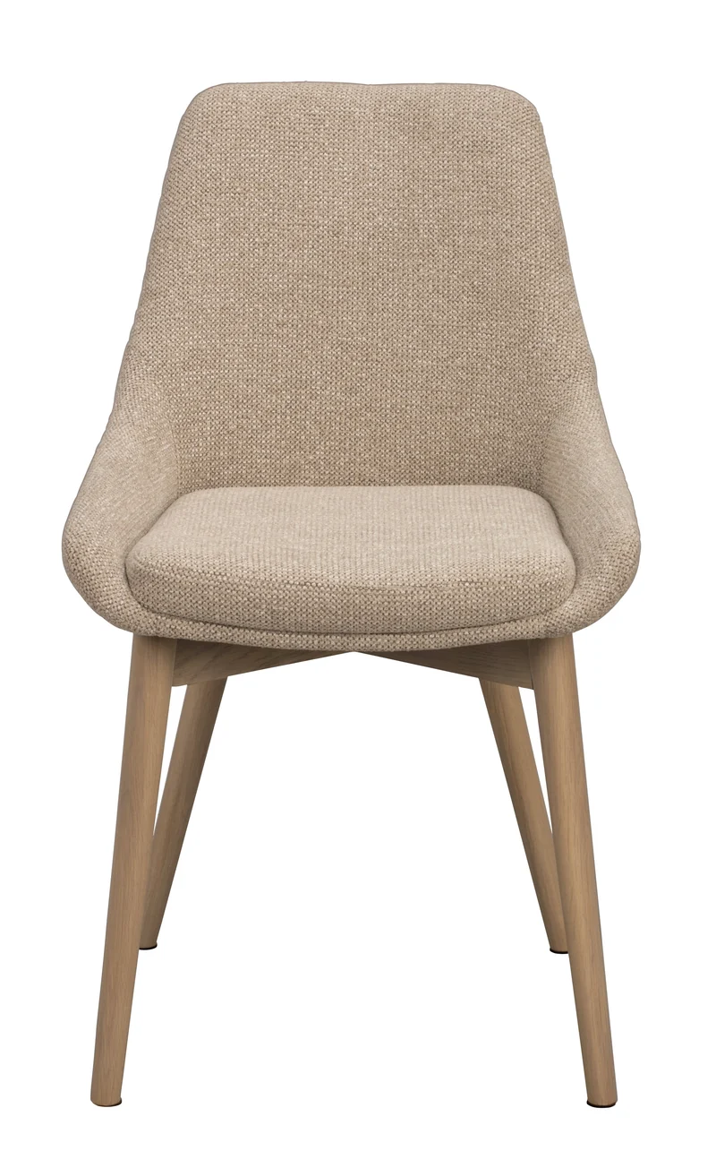 Polsterstuhl Stella beige, Eiche hell