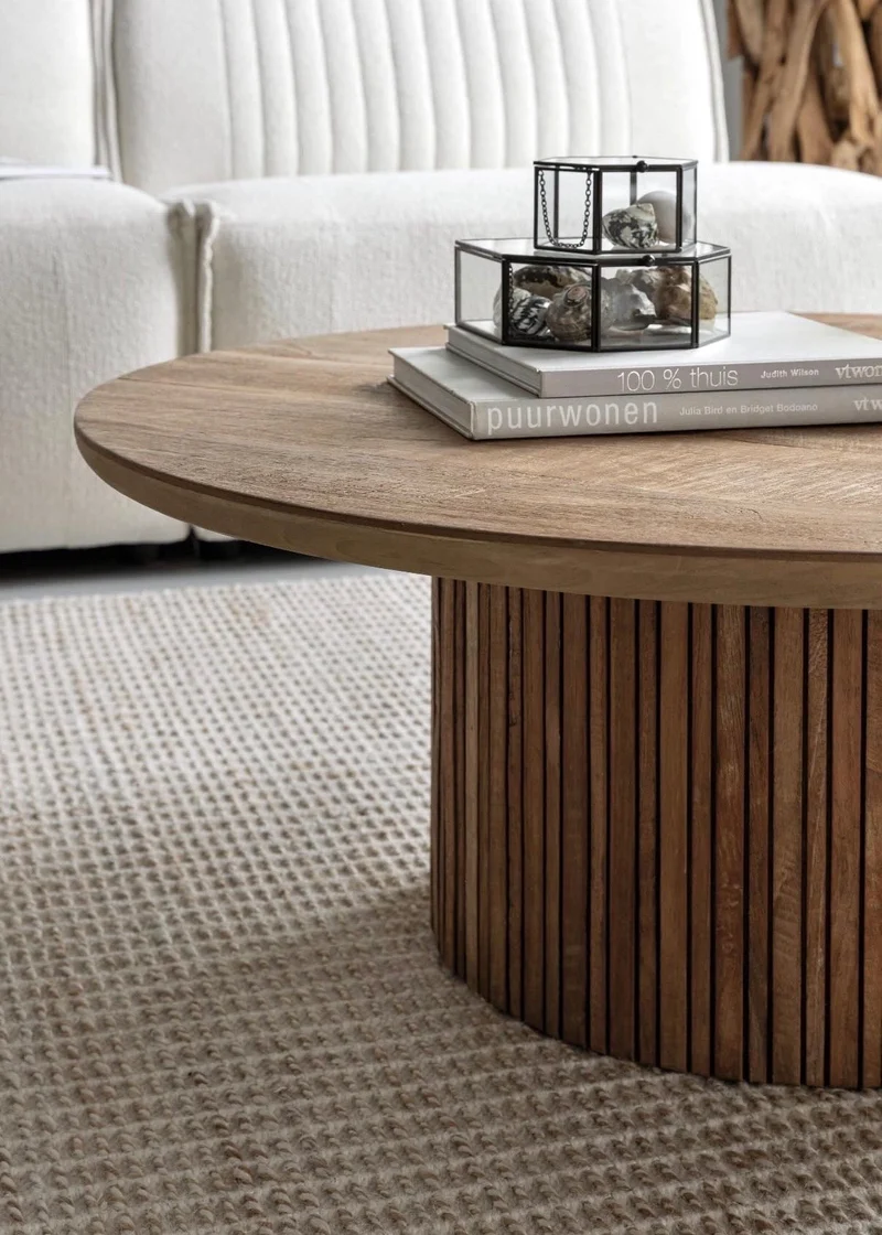 Coffeetable Mata ø90cm, Teakholz