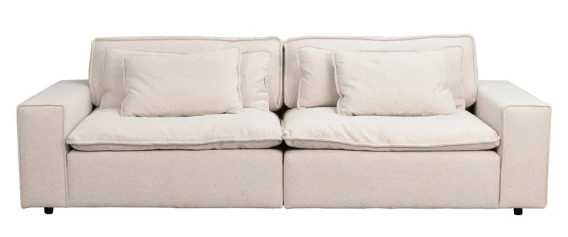Lounge Sofa Boucle 3-Sitzer, hellbeige