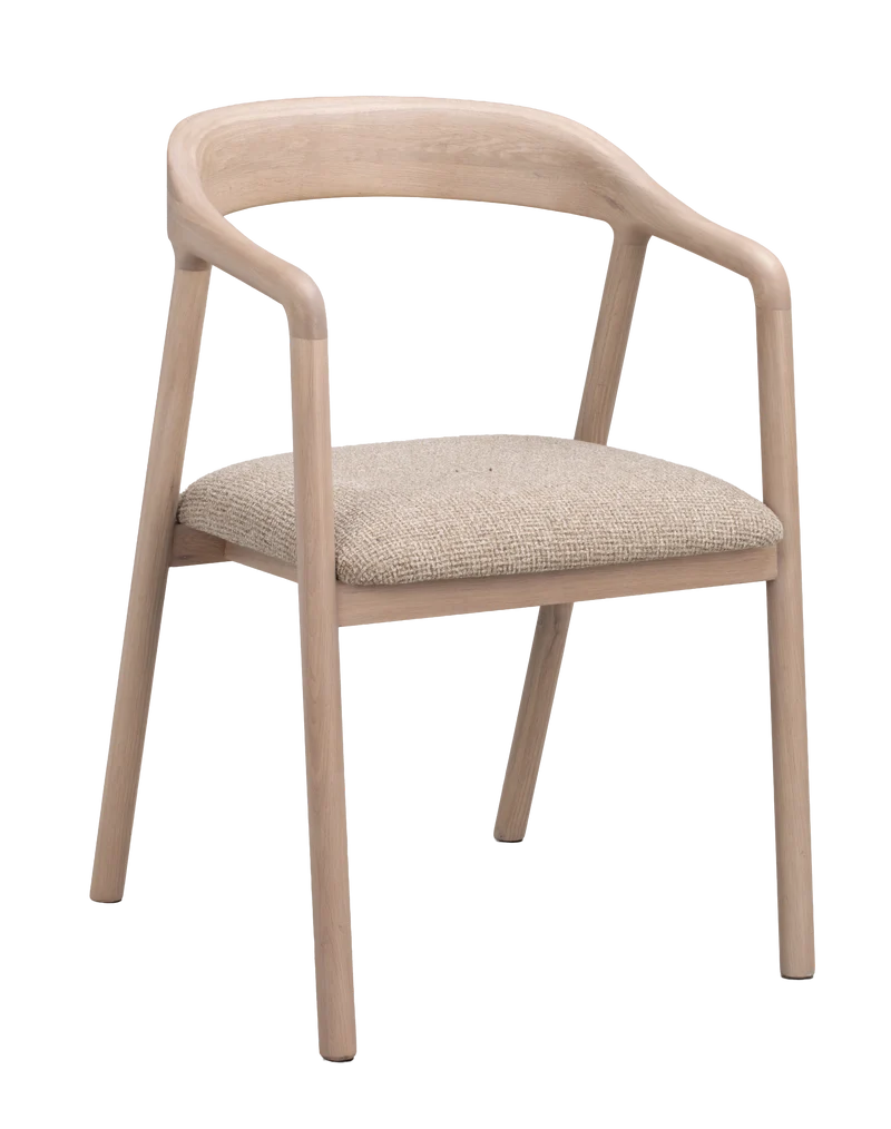Armlehnenstuhl Dillon beige, Eiche hell