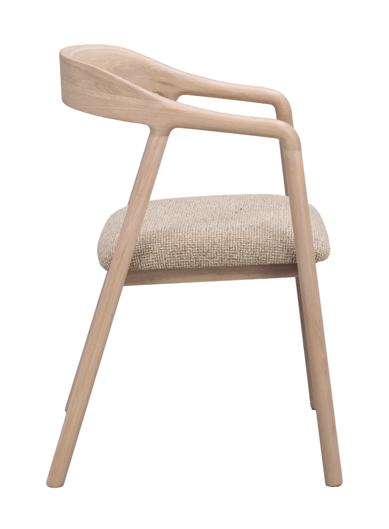 Armlehnenstuhl Dillon beige, Eiche hell
