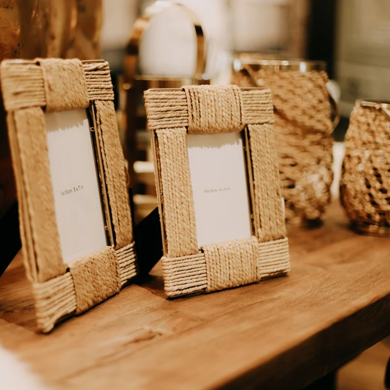 Bilderrahmen | Braid aus Geflecht mit Gold